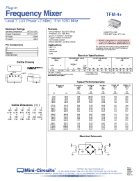 Datasheet TFM-4+ manufacturer Mini-Circuits